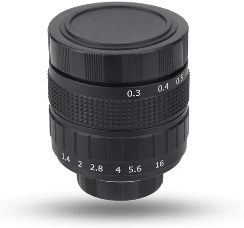 Vista 7 de Lente de CCTV para montaje C, lente de TV de circuito cerrado de 1.969 in f/1.4, lentes focales fijas manuales, accesorio para cámara de fotografía