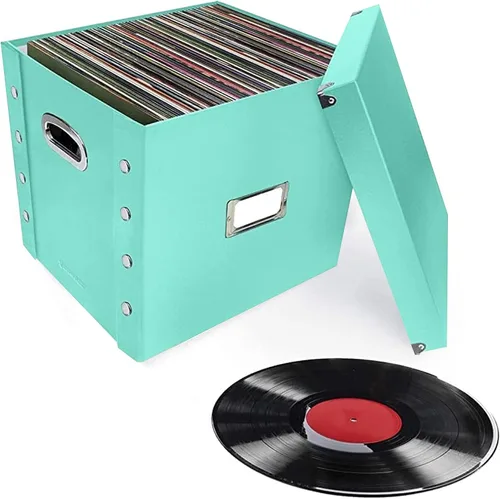 Vista 20 de Snap-N-Store Caja de almacenamiento de discos de vinilo - 12" - 1 paquete - Caja que contiene hasta 75 álbumes de vinilo - Púrpura