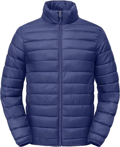 Vista 9 de Abrigos de invierno para hombre, térmicos, ligeros, acolchados, impermeables, cálidos, con bolsillos con cremallera