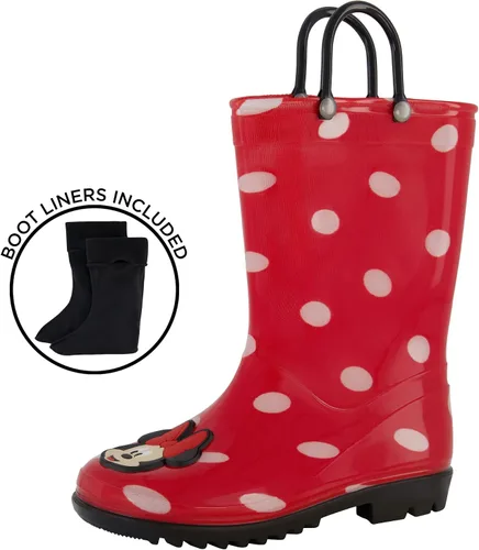 Vista 2 de Disney Botas de lluvia para niña con forro suave extraíble para nieve