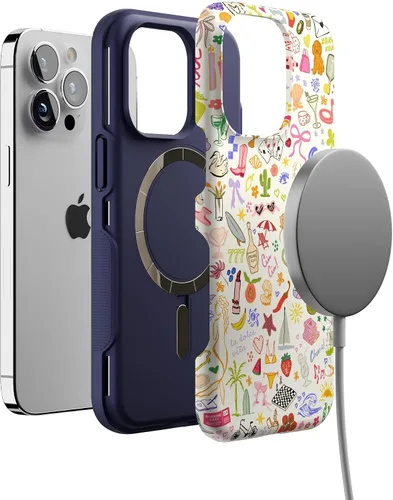 Vista 4 de Casely - Funda para iPhone 13 Pro Todas las cosas divertidas Diversión en días laborables Diseño protector audaz Compatible con MagSafe