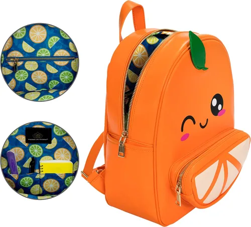 Vista 6 de Remember Like Yesterday - Mochila Kawaii, Naranja