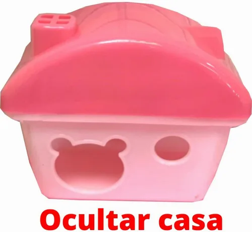 Vista 2 de Hámster de 2 niveles de color rosa Habitat Hamster Home Roedor, Gerbil Ratón Rata Alambre Jaula con Juego Completo de Accesorios Expansible
