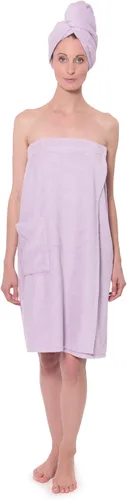 Vista 9 de Texere juego de toallas envolventes tipo Spa para mujer: regalos de lujo para ella, S/ M, Rosa (Barely Pink)