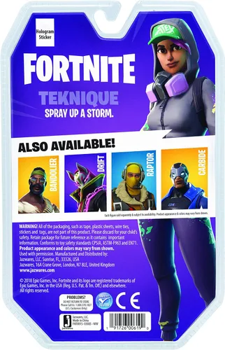 Vista 6 de Jazwares Fortnite Solo Mode - Paquete de figuras de núcleo, Teknique