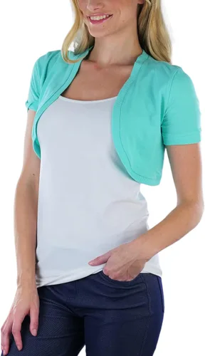 Vista 5 de ToBeInStyle Suéter bolero de manga corta con estilo versátil para mujer