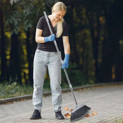 Vista 8 de Escoba, Escobas para Exteriores para Barrer Interiores, Escoba Ajustable de 55" para Eliminación de Pelo de Mascotas de Servicio Pesado para Pisos