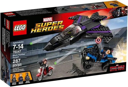 Vista 6 de Persecución de la pantera negra, colección superheroes de Marvel, Lego modelo 76047