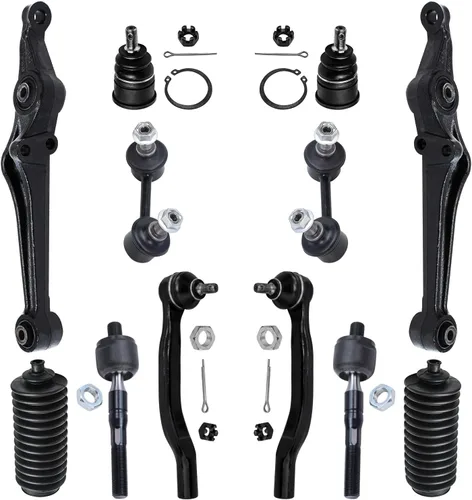 Vista 89 de Detroit Axle - Kit de extremo de 12 piezas para Ford Explorer Mercury Mountaineer 1998-2001 1999 2000, 2 brazos de control delanteros superiores