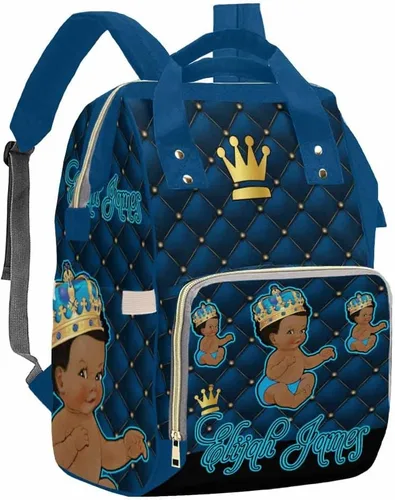 Vista 29 de Artsadd Bolsa de pañales con nombre personalizado para bebé, mochila para mamá y papá, pattern 01, Mochilas Daypack