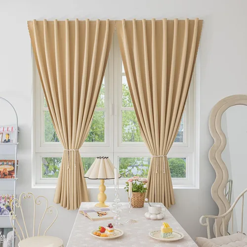 Vista 17 de Jilron - Cintas mágicas adhesivas para cortinas opacas sin necesidad de perforación, cortinas adhesivas sin barra para ventanas pequeñas