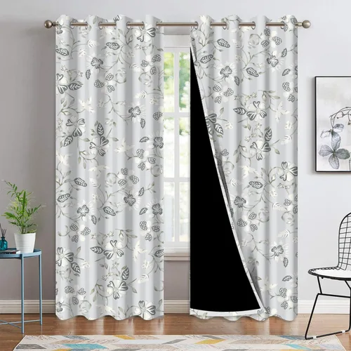 Vista 31 de Cortinas opacas 52 x 84 pulgadas, 2 paneles con aislamiento térmico y oscurecimiento, cortinas de ojal para ventanas para dormitorio y sala de estar