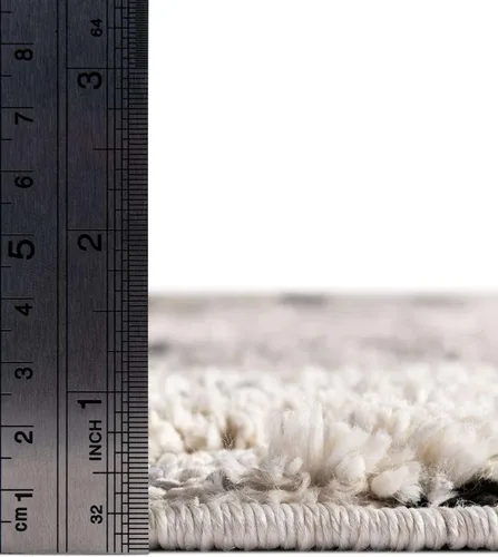 Vista 5 de Unique Loom Cherokee Collection Gatlinburg - Alfombra rectangular de 2 x 3 pies 1 pulgada, color blanco y negro