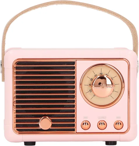 Vista 3 de ZJchao Altavoz portátil mini compacto inalámbrico retro diseño incorporado tarjeta radio alta capacidad batería ligero para viajes al aire libre