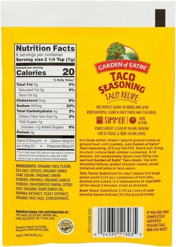 Vista 3 de Little Bear Condimentos orgánicos para tacos - 1.4 oz4