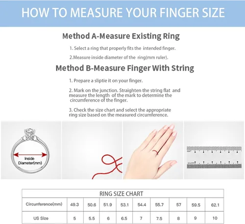 Vista 4 de Sapphire Rings for Women Noble 925 Sterling Silver Plated Gold Rings for Women Birthday Valentine Gifts