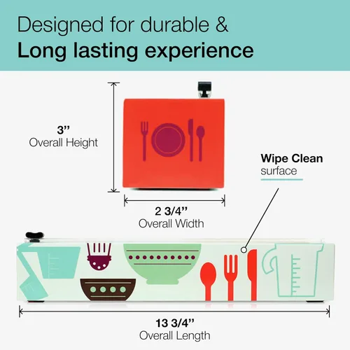 Vista 4 de Dispensador de envoltura de plástico triangular Chicwrap, Herramientas de cocinero