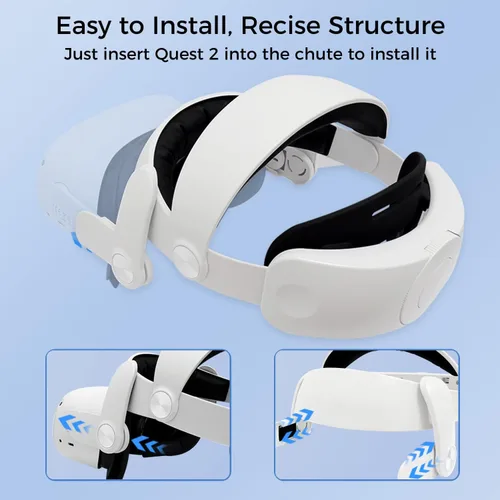 Vista 6 de Head Strap for Oculus Quest 2, Adjustable Elite Strap Replacement, Enhanced Comfort, Face Pressure-Free VR Accessories, Adjustable and Lightweight