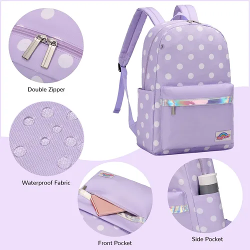Vista 29 de Mygreen - Mochila escolar con bonitos diseños para niños y niñas, 11.5 x 15.7 x 5.1 pulgadas
