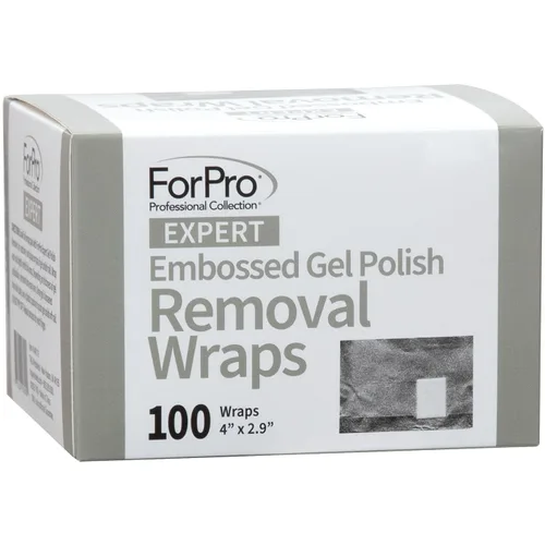 Vista 2 de ForPro Expert - Envolturas de eliminación de esmalte de gel en relieve, 100 unidades, 4 pulgadas de largo x 2.9 pulgadas de ancho