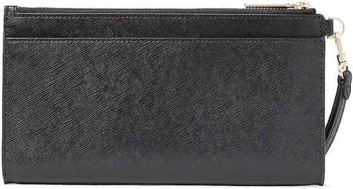 Vista 4 de Kate Spade - Cartera para mujer, diseño de Madison, grande, delgada y plegable, Negro -, Muñequera