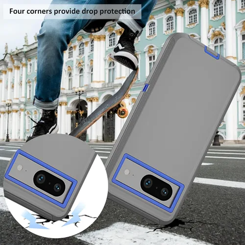 Vista 5 de Funda compatible con Google Pixel 8, con clip para cinturón, resistente, a prueba de golpes, protección de cuerpo completo, con función atril