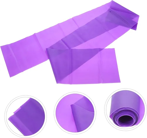 Vista 9 de Luxshiny Juego de 3 bandas de resistencia moradas resistentes y elásticas para estirar, pilates, yoga, terapia física, entrenamiento en casa