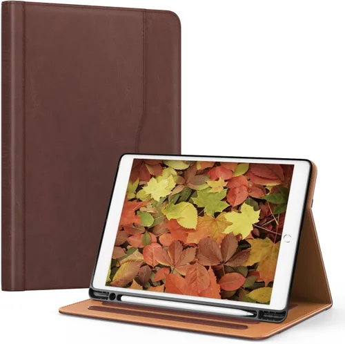 Vista 18 de OKP Funda para iPad de 9ª generación 2021/8ª generación 2020/7ª generación 2019 de 10.2 pulgadas, funda con visión multiángulo, cuero PU con soporte