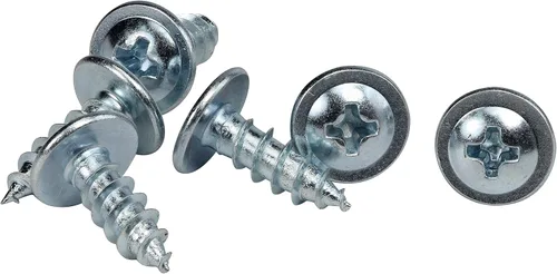 Vista 7 de Rok - Paquete de 100, tornillo de cabeza estándar, rosca Truss, número 8 x 1/2 pulgada, para trabajo en madera, MDF zinc