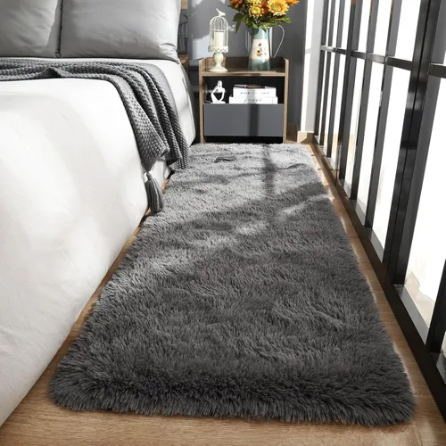 Vista 13 de Ompaa Alfombra Esponjosa, Alfombras de Área Súper Suaves y Peludas para Dormitorio y Sala de Estar - 6' x 9' Alfombra Grande de Felpa Peluda Shag
