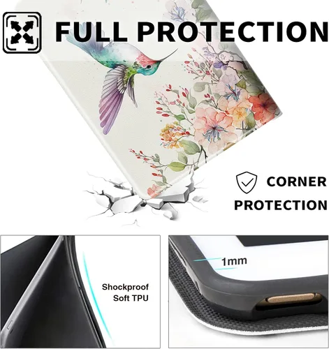 Vista 66 de Funda para tablet Kinlde Fire HD 10 (11ª generación 2021) Fire HD 10 Plus 2021, delgada, de piel sintética, con función atril, función atril