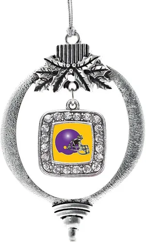 Vista 41 de Inspired Silver - Adorno con dije de reina de rodillo - Adornos navideños cuadrados de plata con joyas de circonita cúbica