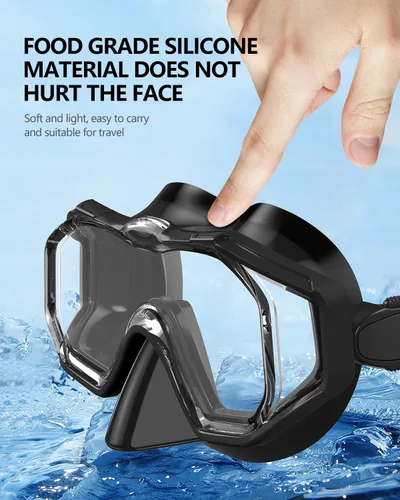 Vista 6 de WSTOO Adults Swim Goggles with Nose Cover to Prevent Water Inhaling, Anti-Fog Swimming Mask for Youth Men Women