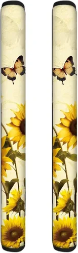 Vista 28 de DISNIMO Juego de 2 fundas para manijas de puerta de refrigerador con diseño floral de mariposa azul, protector de decoración de electrodomésticos