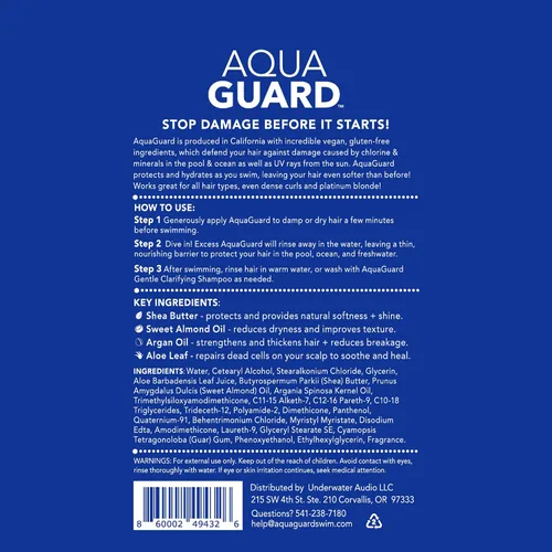 Vista 9 de AQUA GUARD - Defensa del cabello antes de nadar, tamaño familiar para más nados por botella, evita daños por cloro + suaviza el cabello mientras