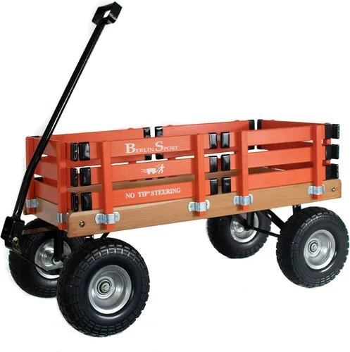 Vista 8 de Carreta Deportiva Berlin Flyer - Modelo F410 - Fabricada por Amish en Ohio, EE. UU. - Neumáticos antipinchazos de 10 pulgadas (Azul)