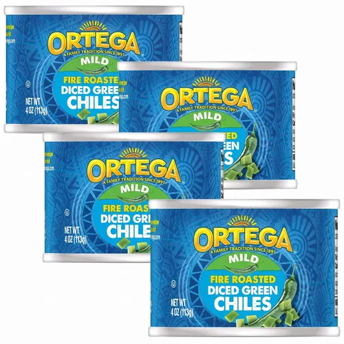 Vista 11 de Ortega Chile verde tostado al fuego, suave, 4 onzas