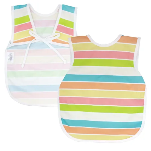 Vista 13 de BapronBaby Adventure Awaits Bapron - Babero más seguro sin corbata para el cuello para bebés y niños pequeños, suave, impermeable, resistente a