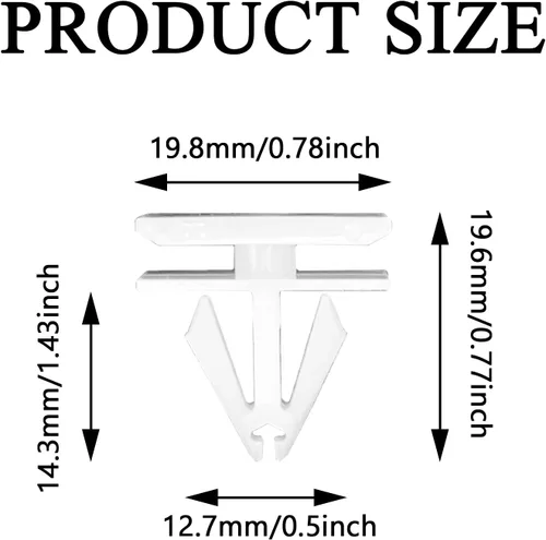 Vista 2 de 20 piezas de clips de remache para panel de balancín compatibles con GM, Chevy, Buick, Cadillac 25693852