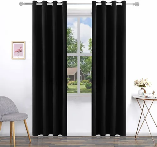 Vista 71 de Pickluc - Paneles de cortinas opacas con ojales, cortinas para bloquear la luz para el dormitorio, aisladas térmicamente, reducción de ruido