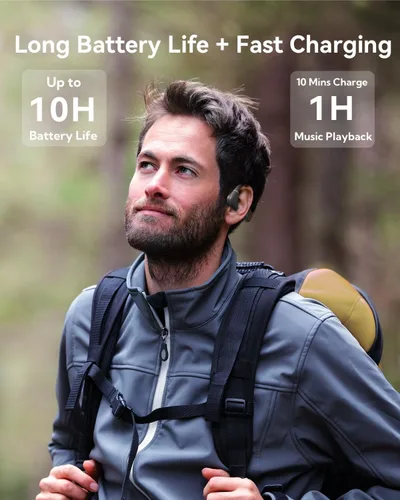 Vista 11 de NANK Runner Diver2 Pro Auriculares de Conducción Ósea, IP69 Impermeables para Natación, Auriculares de Oreja Abierta Inalámbricos Bluetooth 5.4