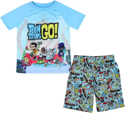 Vista 2 de Teen Titans Go. Corto Pajama Big Boys Chill 2 piezas