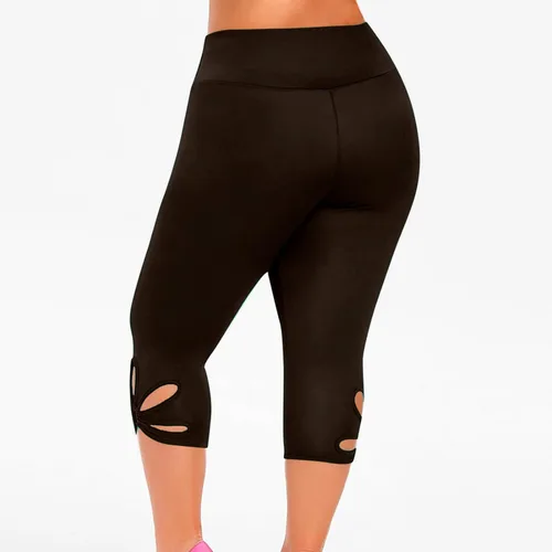 Vista 87 de Pantalones capri para mujer, estilo casual, de verano, elásticos, de cintura alta, pantalones de yoga, ajuste atlético, pantalones deportivos