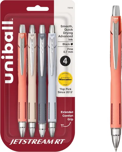 Vista 11 de Uniball 70879 Uni-Ball Jetstream Punta Fina 0.7 Mm Paquete de 3, Surtido