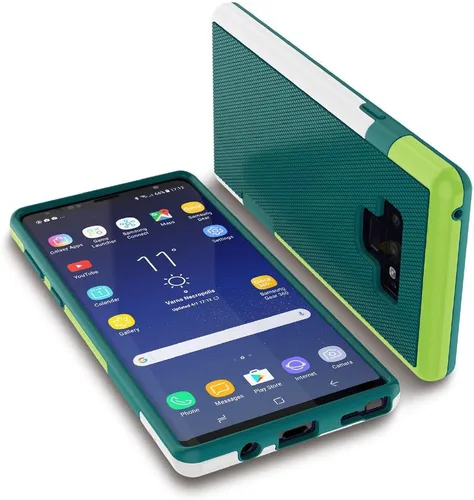 Vista 26 de Jeylly Funda para Galaxy S7, [3 colores] Slim Hybrid Impact Rugged Soft TPU Negro