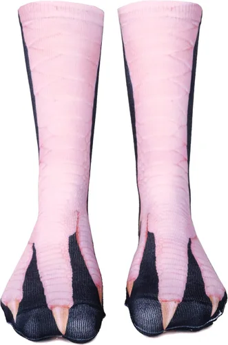 Vista 2 de Calcetines de patas de animales, loco diseño en 3D de patas de gatos, perros y tigres. Divertido regalo navideño para mujer u hombre adultos