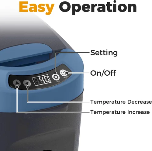 Vista 6 de Setpower Refrigerador AB15 de 12 voltios, enfriador eléctrico de 16 cuartos de galón (15 litros), refrigerador portátil para automóvil, refrigerador