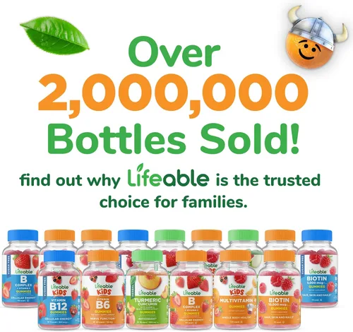 Vista 7 de Lifeable Gomitas de magnesio para niños 900 mg de citrato de magnesio Suplemento de magnesio para niños de gran sabor Apoyo muscular sin