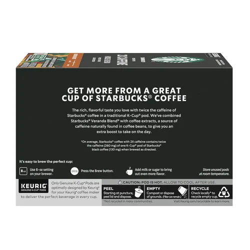 Vista 8 de Starbucks K-Tazas de café con 2 x cafeína Cápsulas de café para cafeína Keurig 6 cajas (60 cápsulas)