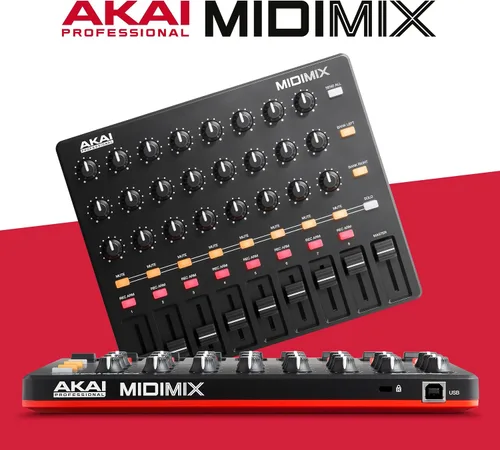 Vista 7 de Akai Professional MIDImix - Controlador MIDI USB y mezclador con atenuadores asignables y atenuador maestro, 24 perillas y 16 botones, mapeo 1 a 1